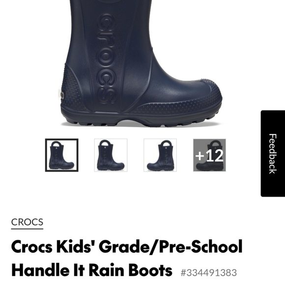 Crocs Grade/Pre-School Kids Handle It Rain Boots Kids Size 9 Green - Picture 14 of 14